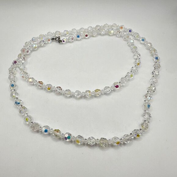 34" of ALL Aurora Borealis Crystal necklace! - Picture 8 of 13